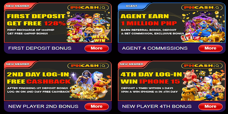 Promotion PHCASH  for casino members up to 128% deposit
