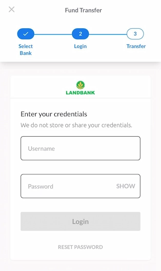 Step 3: The system will redirect you to the bank account login interface. Please login to your bank account for online transfer.